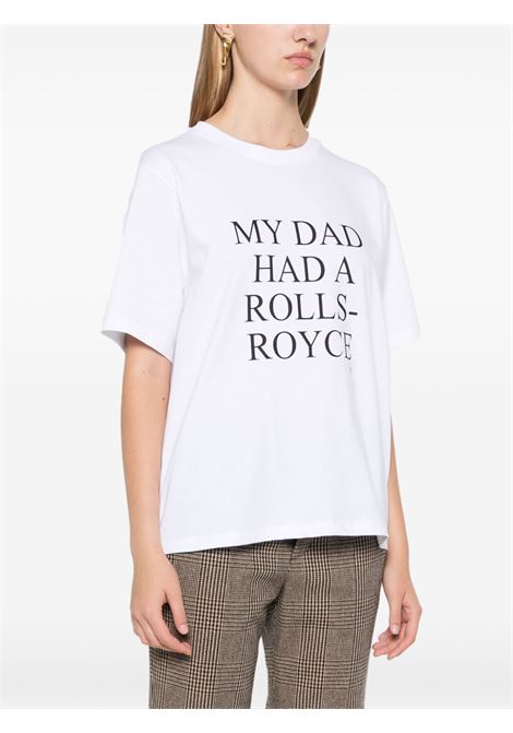T-shirt bianca My dad had a Rolls-Royce VICTORIA BECKHAM | 1124JTS005732AWHITE